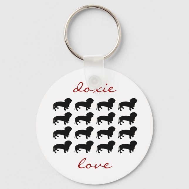 Doxie Love Key-chain Key Ring (Front)
