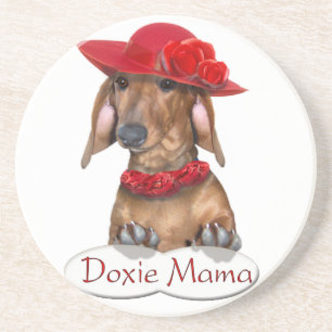 Doxie Mama coaster