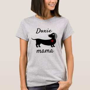 Doxie Mama Dachshund Red Heart T-Shirt