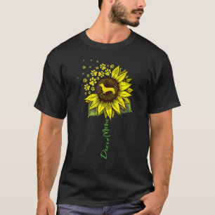 Doxie Mom Sunflower Dachshund Dog Mom Mama T-Shirt