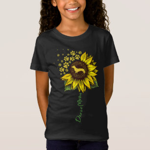 Doxie Mum Sunflower Dachshund Lover Gifts Dog Mum T-Shirt