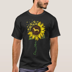 Doxie Mum Sunflower Dachshund Lover Gifts Dog Mum  T-Shirt