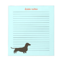 Doxie Notes Dachshund Silhouette