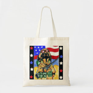 Doxie Soldier Tote Bag