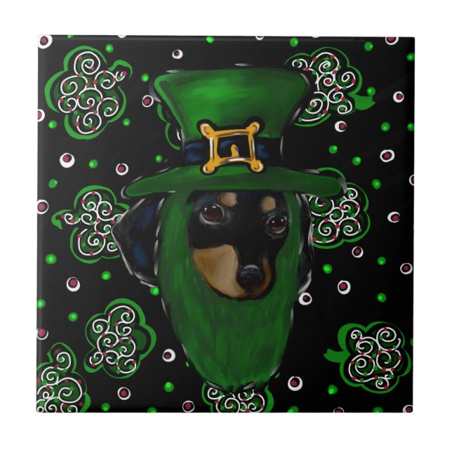 Doxie St. Patty Tile (Front)