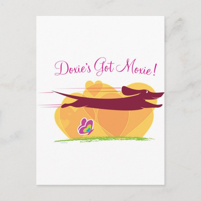 Doxie's Got Moxie Postcard (Front)