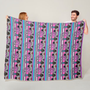 Doxies Rock and Roll Fleece Blanket