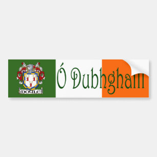 Doyle Clan Irish/English Flag Bumper Sticker