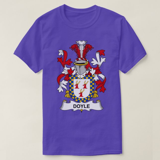 Doyle Coat of Arms Family Crest  T-Shirt (Design Front)