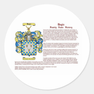 Doyle (history) classic round sticker