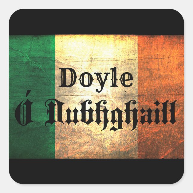 Doyle Irish Flag Square Sticker (Front)