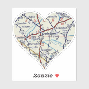 Doylestown PA Vintage Map