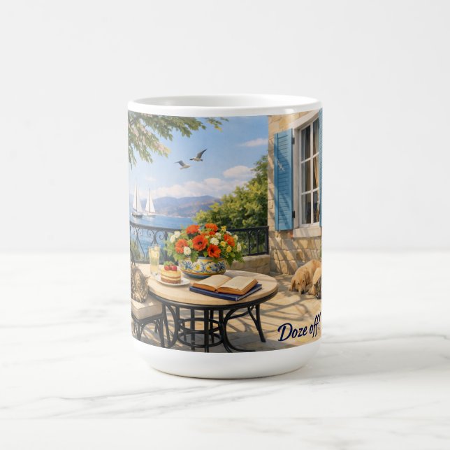 Doze off! Sage  Vintage Sealife   Coffee Mug (Center)
