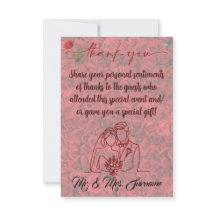 Dozen Roses | Wedding Thank You Note