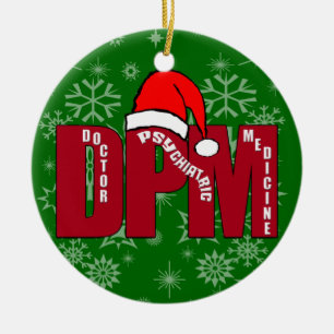 DPM SANTA CHRISTMAS ORNAMENT DOCTOR PSYCHIATRIC