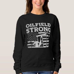 dPMJ Oilfield Strong USA Pride Oilfield Worker 4Th Sweatshirt