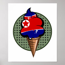 DPRK ice cream flag North Korea