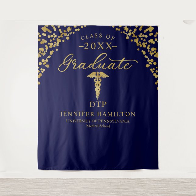 DPT Doctor Of Physical Therapy Grad Backdrop  Tapestry (Front)