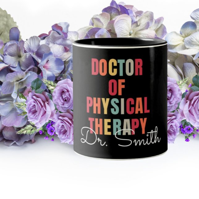 DPT Doctor of Physical Therapy Personalised  Two-Tone Coffee Mug (Creator Uploaded)