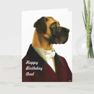 DR032 Great Dane, HappyBirthdayDad card