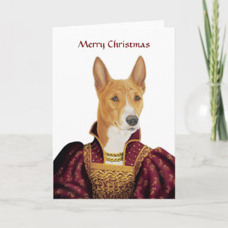 DR208 Basenji, Merry Christmas card