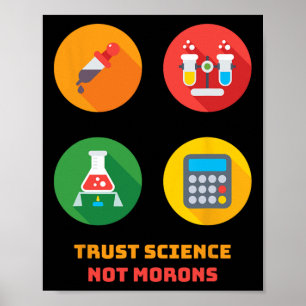 Dr. Anthony Fauci Trust Science Not Morons Retro V Poster