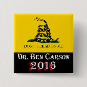 Dr. Ben Carson 2016 - Don't Tread On Me 15 Cm Square Badge