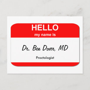 Dr. Ben Dover, MD Postcard