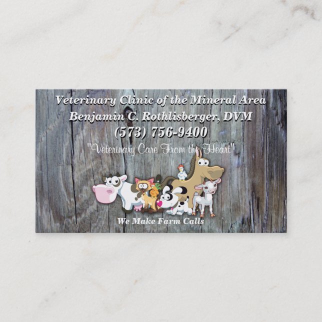 Dr Ben Veterinarian Business Card (Front)
