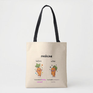  ​Dr. Carrot Before & After Medicine - tote bag 
