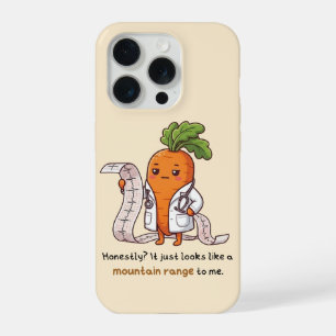 Dr. Carrot ECG Mountain Range Funny Medical Phone iPhone 15 Pro Case
