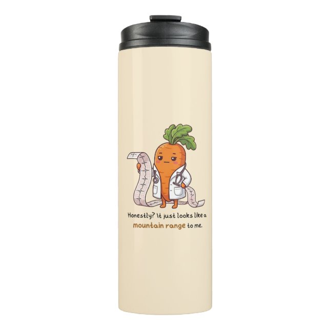 Dr. Carrot ECG Mountain Range Thermal Tumbler  (Front)