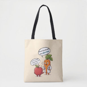 Dr. Carrot Series Funny Medical Pun Tote Bag 