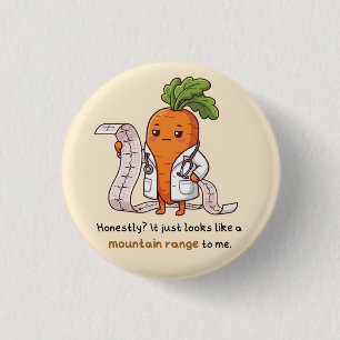 Dr. Carrot with ECG (Dr. Carrot Series) Medical Hu 3 Cm Round Badge