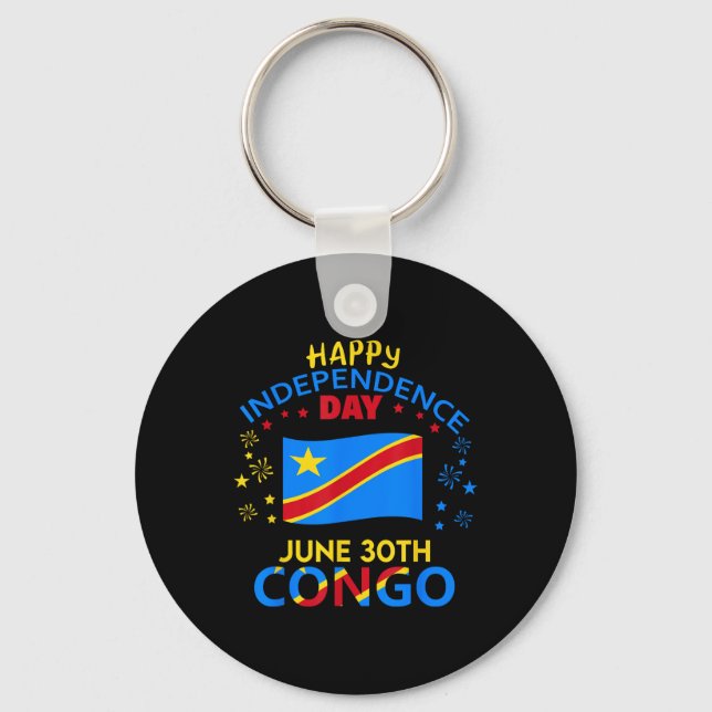 Dr Congo 65th Independence Day Congolese Pride Dr  Key Ring (Front)