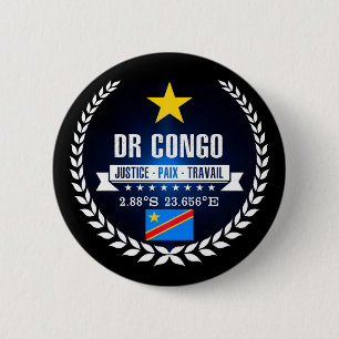 DR Congo 6 Cm Round Badge