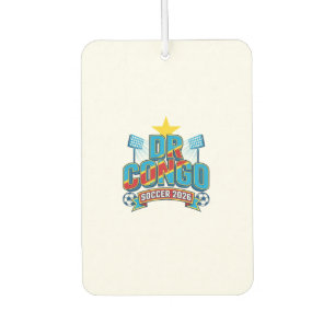 DR Congo Soccer 2026 Soccer Bold Country Typograph Car Air Freshener