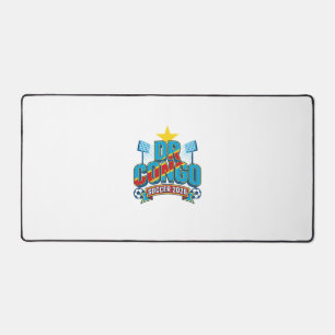 DR Congo Soccer 2026 Soccer Bold Country Typograph Desk Mat