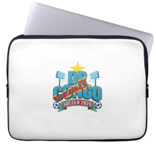 DR Congo Soccer 2026 Soccer Bold Country Typograph Laptop Sleeve