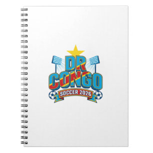 DR Congo Soccer 2026 Soccer Bold Country Typograph Notebook
