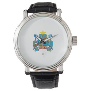 DR Congo Soccer 2026 Soccer Bold Country Typograph Watch