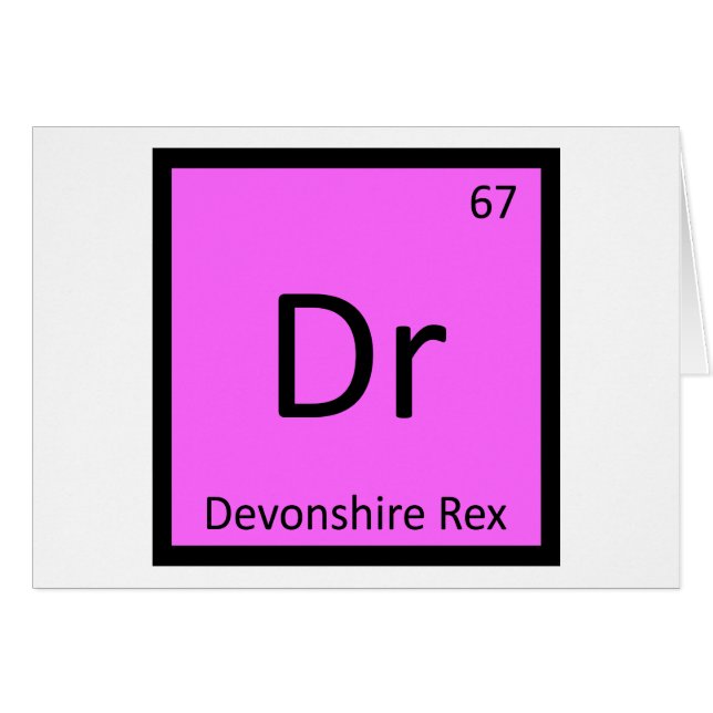 Dr - Devonshire Rex Cat Chemistry Element Symbol (Front Horizontal)