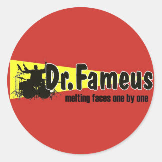 dr.fameus photoshoped 2 copy classic round sticker