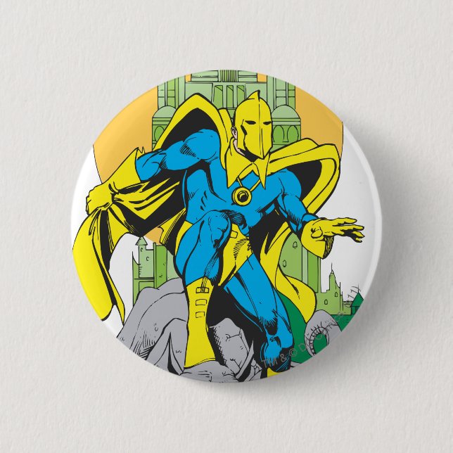 Dr. Fate & Invisible Tower 6 Cm Round Badge (Front)