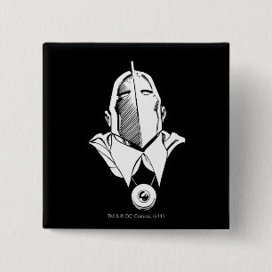 Dr. Fate Mask Outline 15 Cm Square Badge