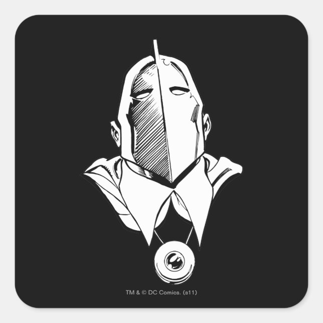 Dr. Fate Mask Outline Square Sticker (Front)