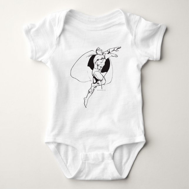 Dr. Fate Soaring Outline Baby Bodysuit (Front)
