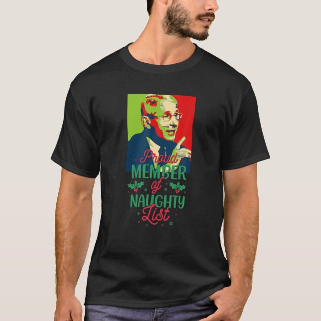 Dr Fauci Christmas Mandate Funny Fauci Dog Sarcast T-Shirt (Front)