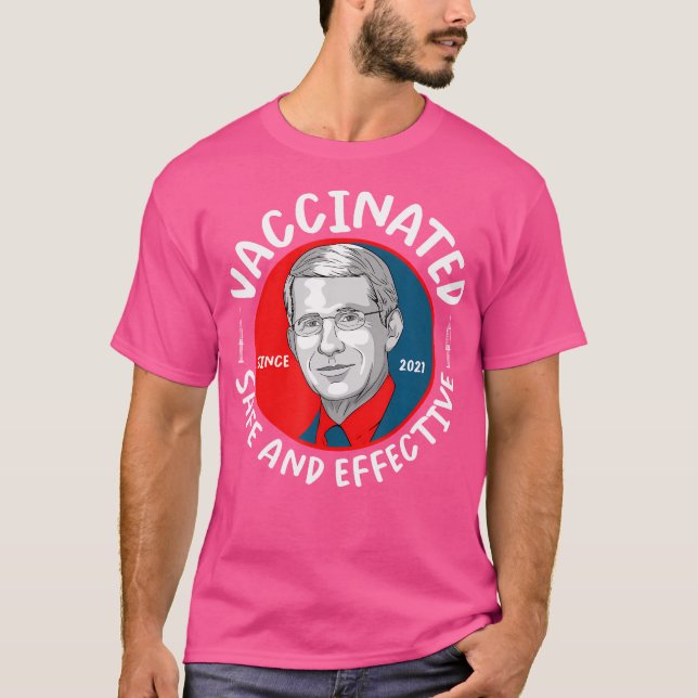 Dr Fauci Tshirt For Men Dr.Fauci Vaccinated Tshirt (Front)