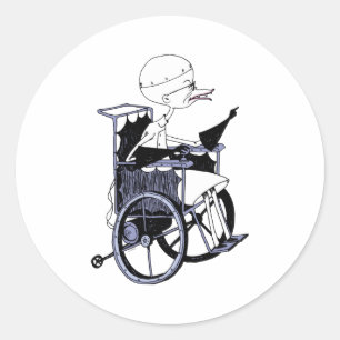 Dr Finkelstein Mad Scientist Baby Classic Round Sticker